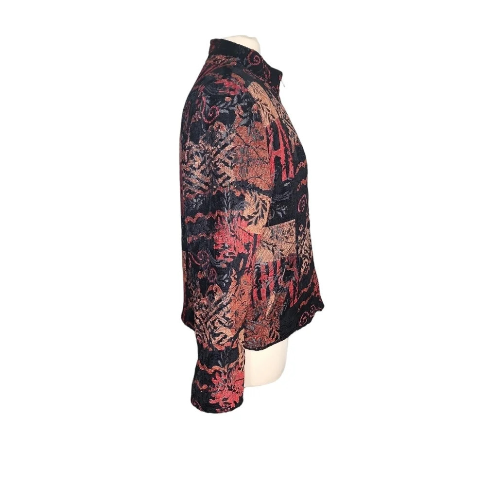 Vintage Chico's Celastrus Reversible Jacket Chico Size 1 Red Black - Picture 9 of 16
